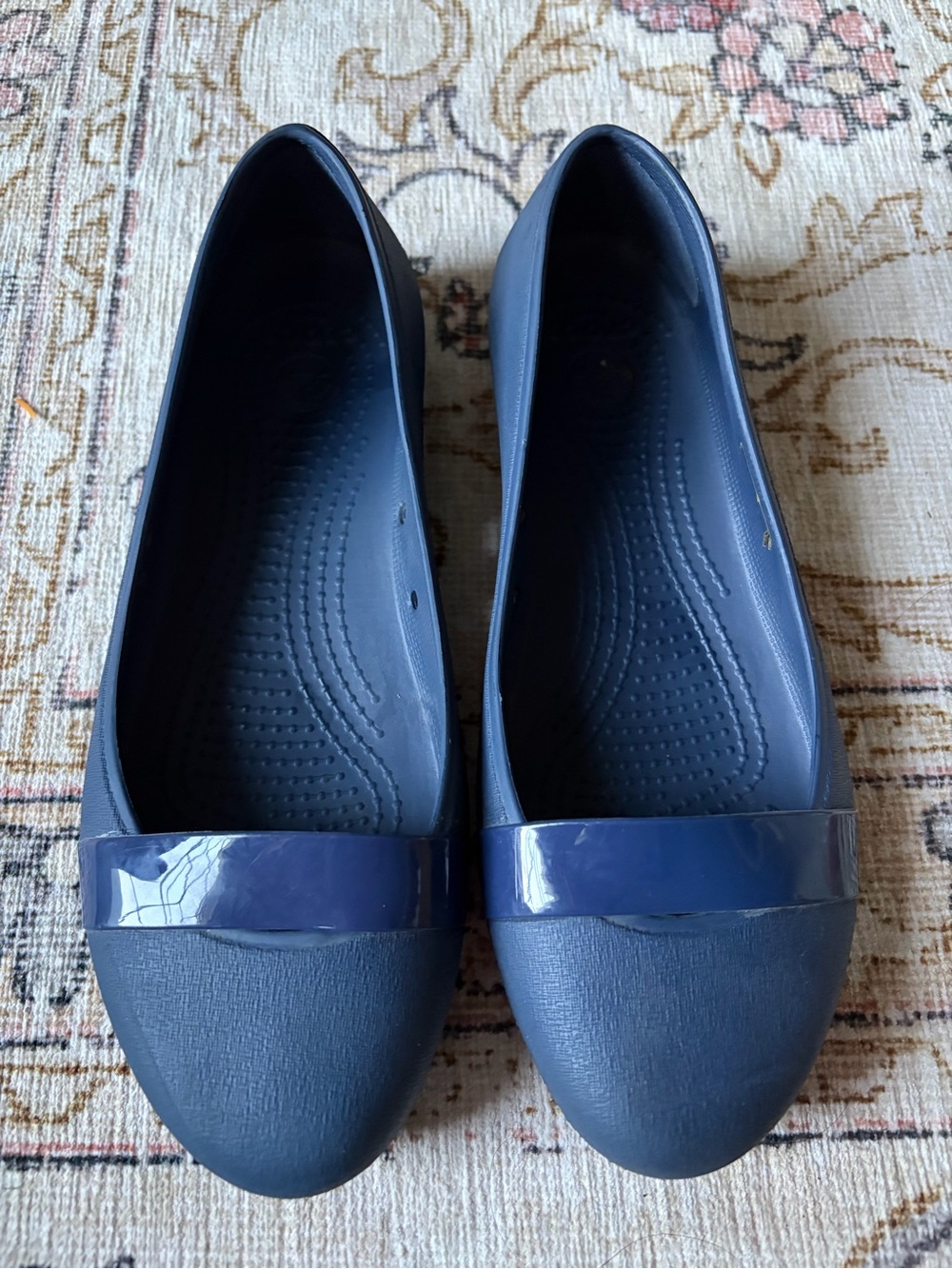 CROCS Navy Women’s Ballet Flats - Comfortable Slip-On 6